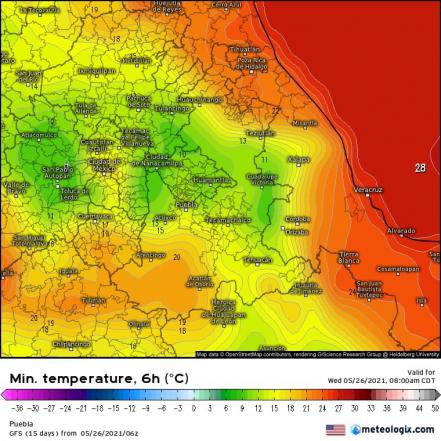 Pronóstico del clima para Puebla hoy 26 de mayo 2021  