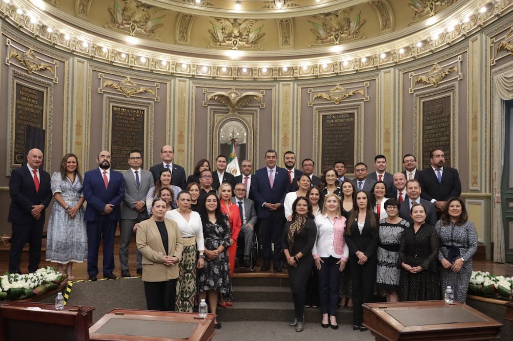 El diputado Edgar Garmendia rindió el último informe ante el Congreso local | Foto: Congreso del Estado de Puebla