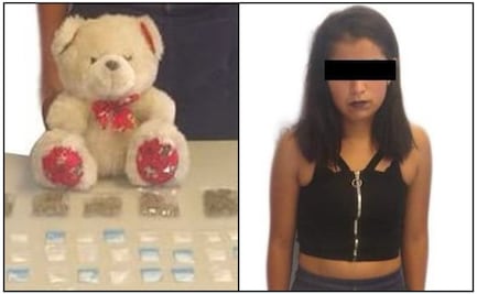 Capturan a joven mujer con droga en osito de peluche