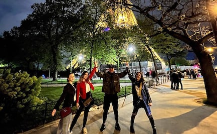 París, la última escala del viaje de Andrea Legarreta y Erik Rubin con sus hijas Mía y Nina