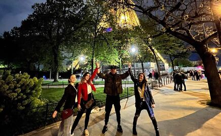 París, la última escala del viaje de Andrea Legarreta y Erik Rubin con sus hijas Mía y Nina