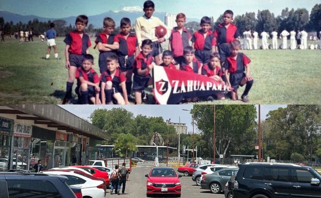 Este es el antes y el después de Plaza Dorada en Puebla | Foto: Facebook Puebla Antigua
