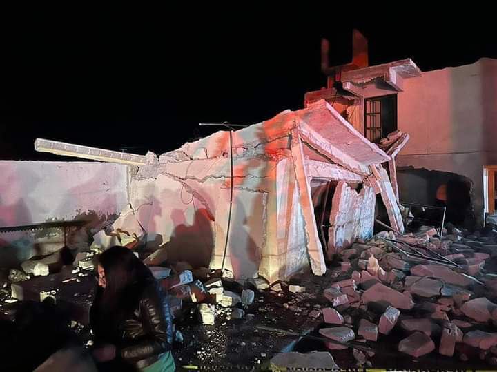 Así quedó el lugar donde ocurrió la explosión de pirotecnia en Tepeyahualco | Fotos PC Estatal y SSP Puebla