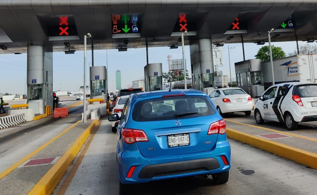 Caseta de cobro San Martín de la autopista México-Puebla. Foto: Demian Magallán