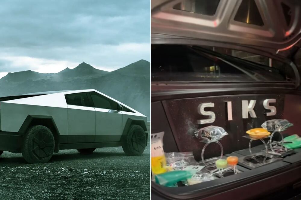 SIKS ofrece entregas de hamburguesas a bordo de un Cybertruck de Tesla | Foto: Green Cars / TikTok
