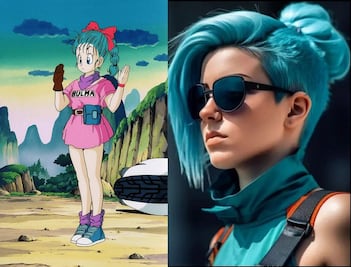 Así luce Bulma de Dragon Ball en la vida real, según la inteligencia artificial