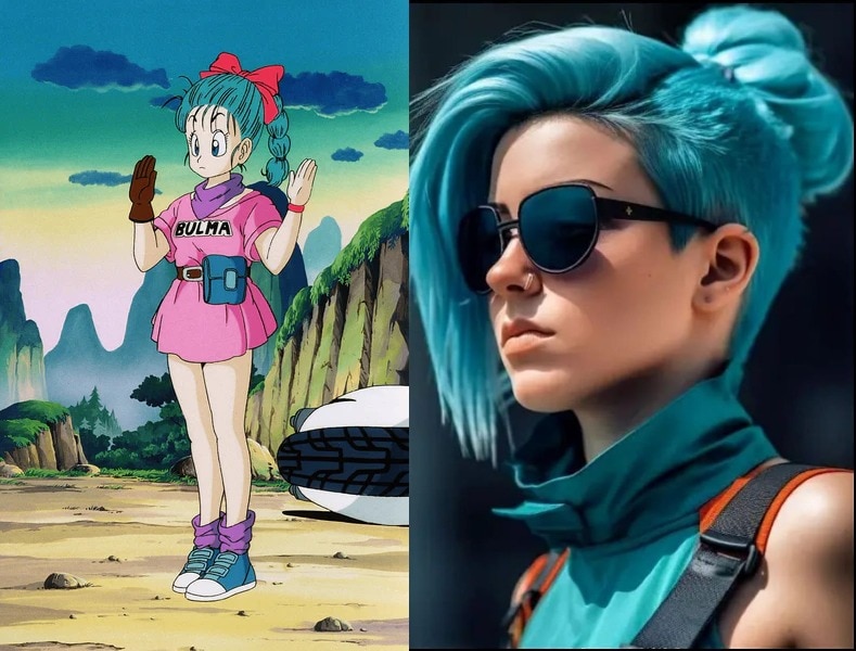 Así luce Bulma de Dragon Ball en la vida real, según la inteligencia artificial