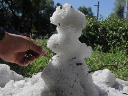 ¿Nevada en Puebla? Granizada se viraliza