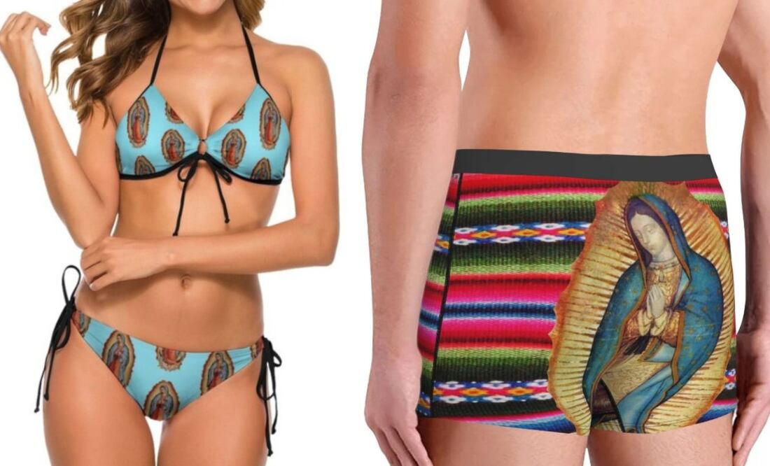 Venden ropa interior con la imagen de la Virgen de Guadalupe. Foto: Captura de pantalla