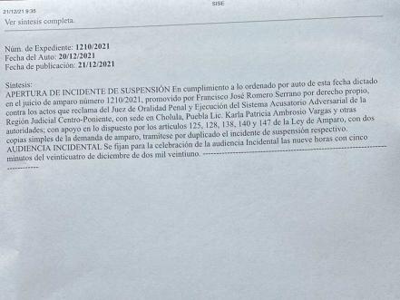 Caso Romero Serrano. Circula supuesto amparo del auditor para evadir la Ley