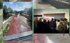 Río Zahuapan se tiñe de rojo: suspenden textilera y anuncian sanciones en Tlaxcala