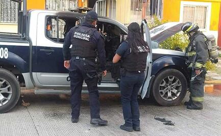 Drogadicto incendia patrulla en Coronango