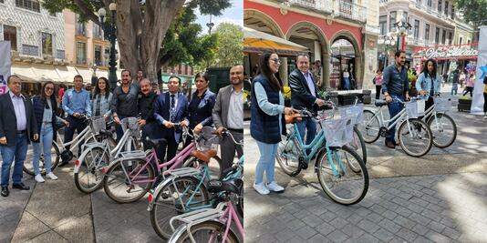 Ayuntamiento de Puebla entrega en comodato 30 bicicletas a hoteles del Centro Histórico