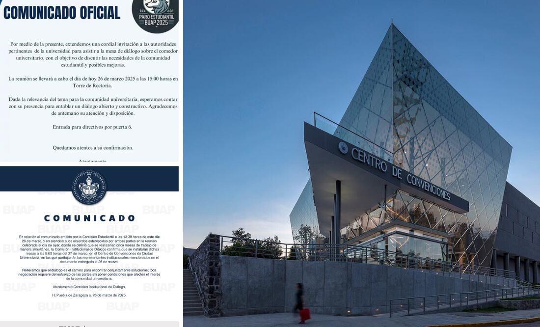 A partir del 27 de marzo, a las 9:00 horas, inician las mesas de diálogo entre autoridades de la BUAP y estudiante en paro I Foto: Especial