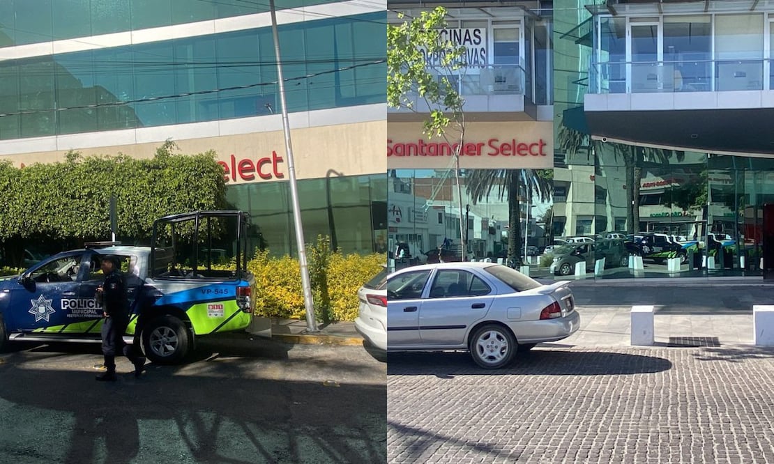 Se reportó un intento de robo a una sucursal del banco Santander en la Juárez / Foto: EsImagen