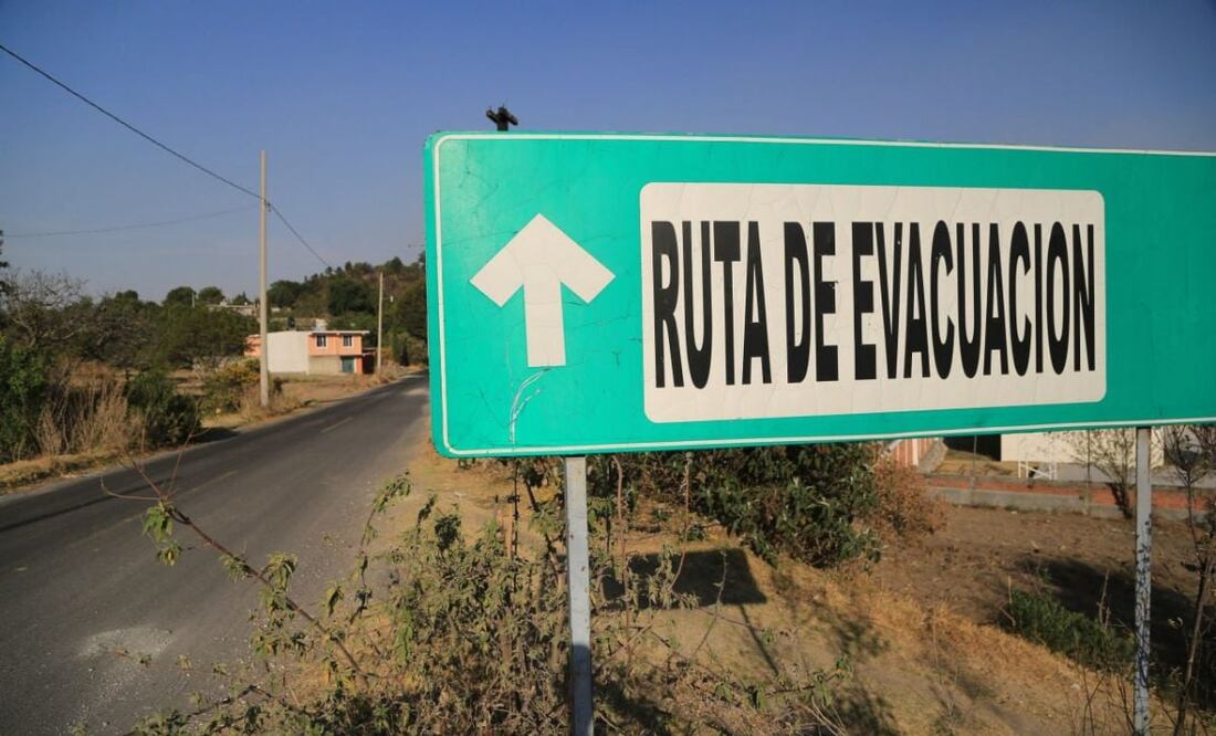 El estado de Puebla cuenta con 53 rutas de evacuación por el volcán Popocatépetl. | Foto: Agencia Es Imagen para El Universal Puebla