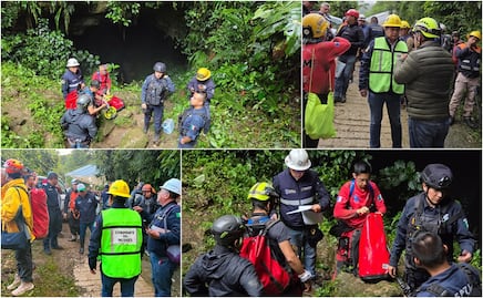 Continúa la búsqueda de 3 personas atrapadas en la Gruta de Cuetzalan