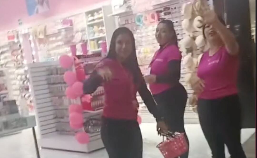 Las empleadas exigían que una familia pagara unos lentes que ya estaban dañados. | Foto: TikTok lmaxur