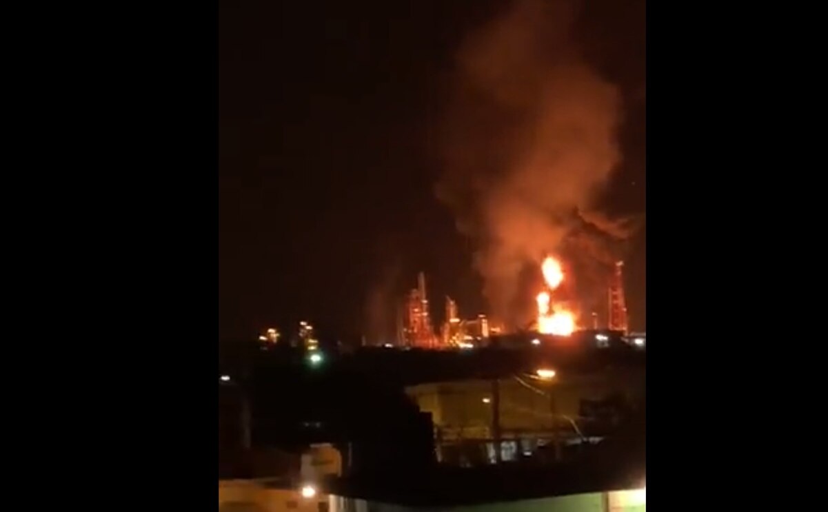 Segundo incendio del año en refinería Lázaro Cárdenas de Minatitlán, Veracruz