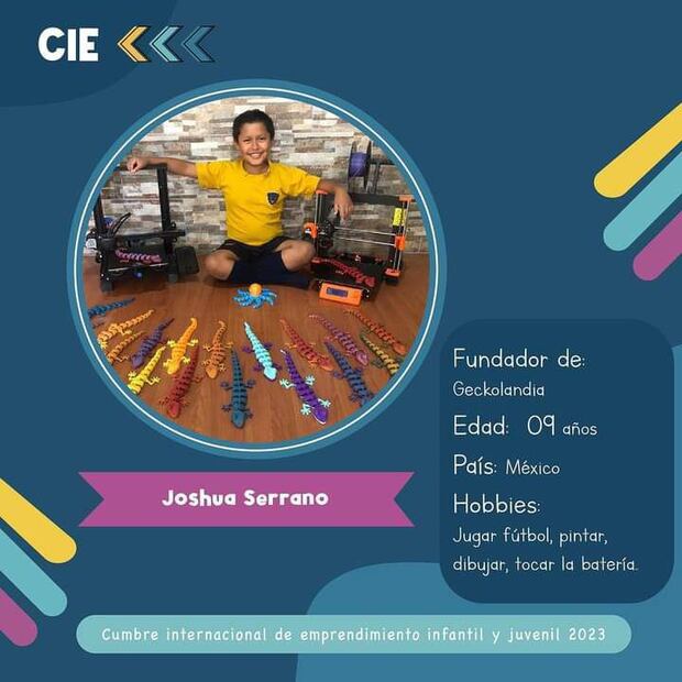 Él es Joshua, un niño de 9 años que ya tiene su propia empresa | Facebook Geckolandia