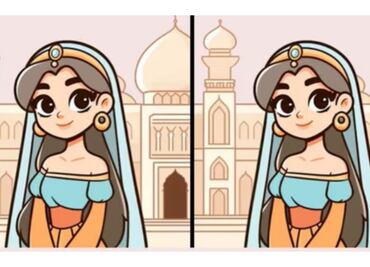 Reto visual: Solo el 2 % de los observadores han logrado detectar las diferencias de la niña en el Taj Mahal