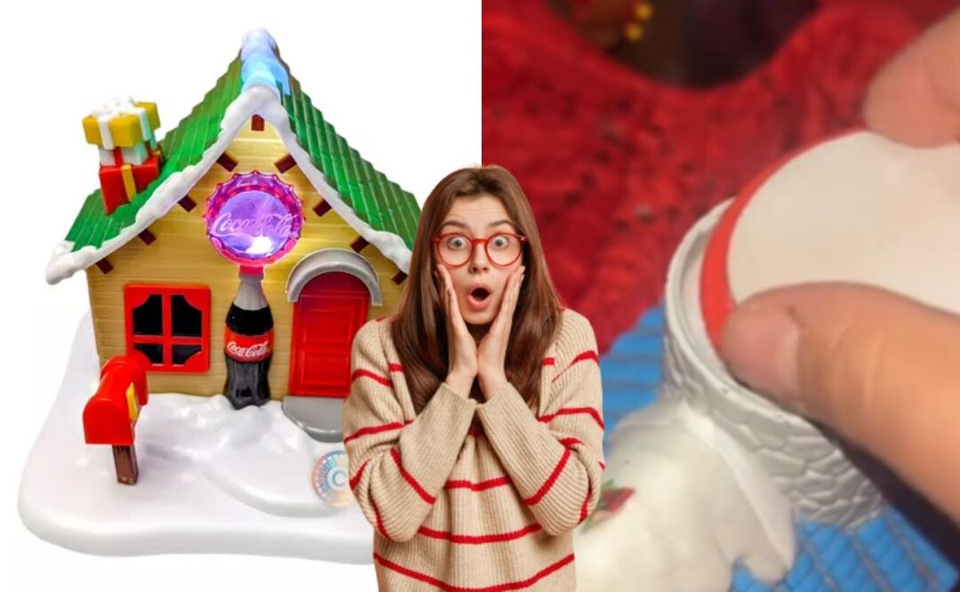 En TikTok de viralizó un secreto escondido en una Villa Navideña Coca-Cola / Foto: Mercado Libre / Tiktok / Freepik