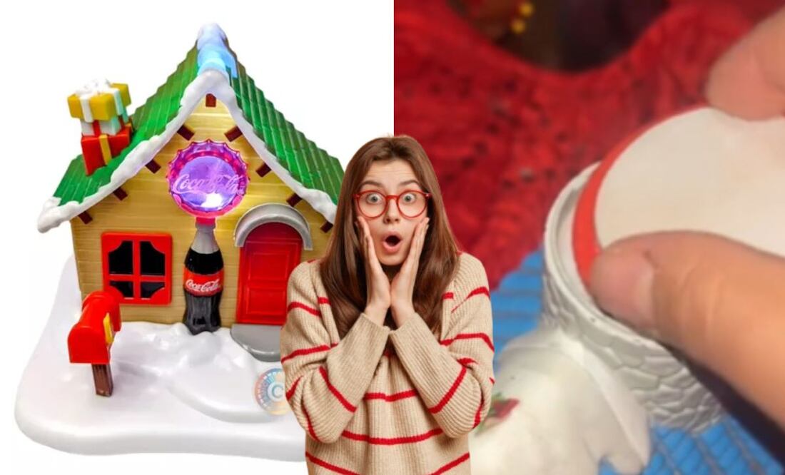 En TikTok de viralizó un secreto escondido en una Villa Navideña Coca-Cola / Foto: Mercado Libre / Tiktok / Freepik