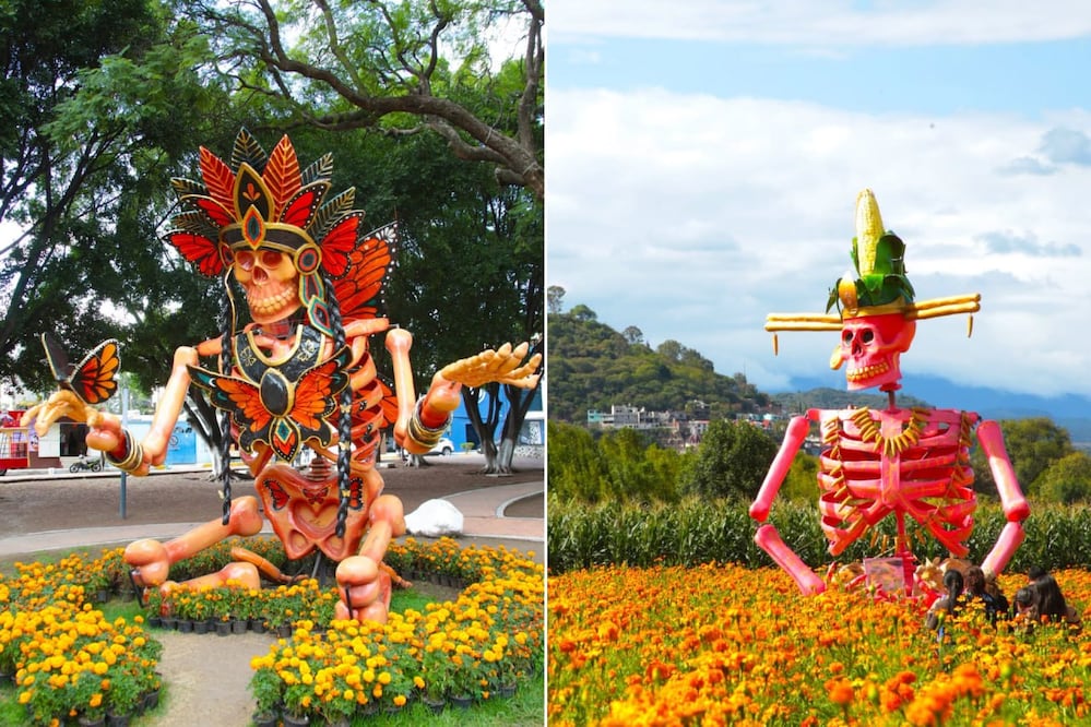 El Valle de Catrinas 2026 reúne esculturas monumentales para Día de Muertos | Foto: FB Universidades de Puebla