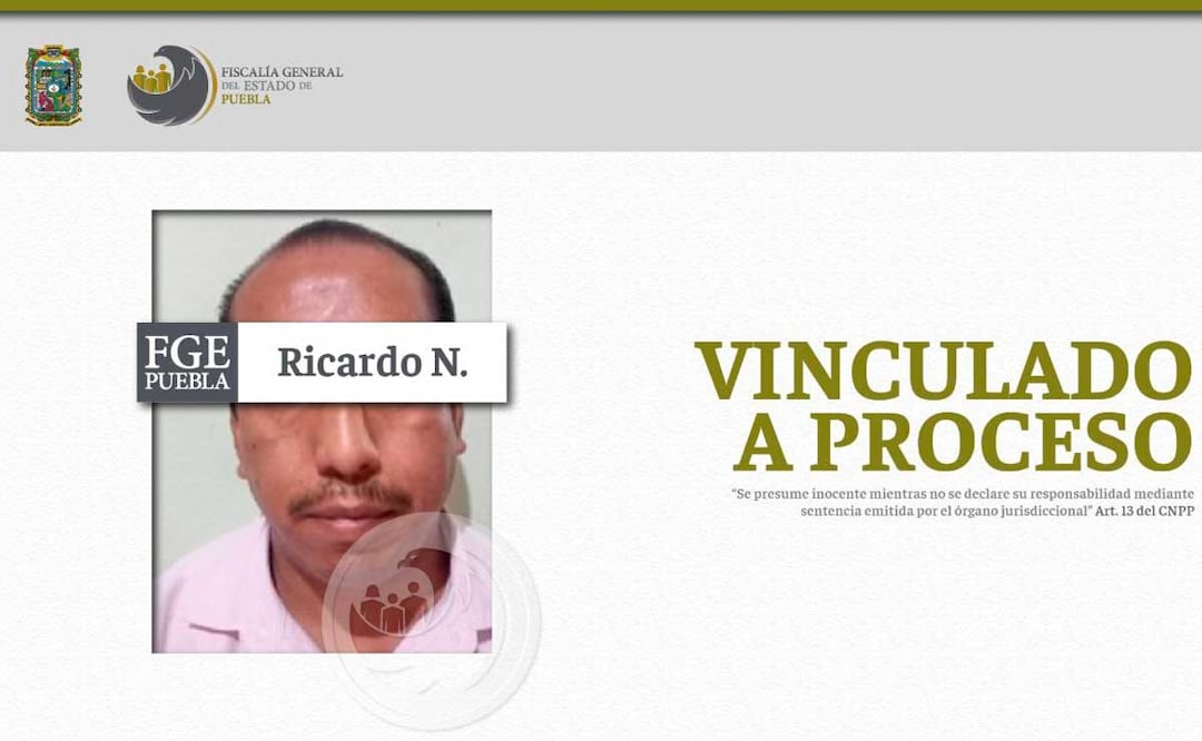 Ricardo N. ya había sido denunciado por agredir a sus hijos y su pareja sentimental Foto: Fiscalía General del Estado de Puebla