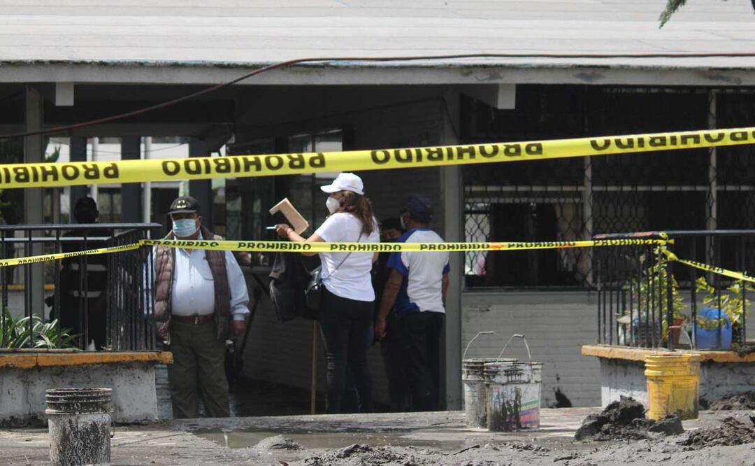 Inundación en escuelas de la capital | Foto: Agencia Es Imagen para El Universal Puebla