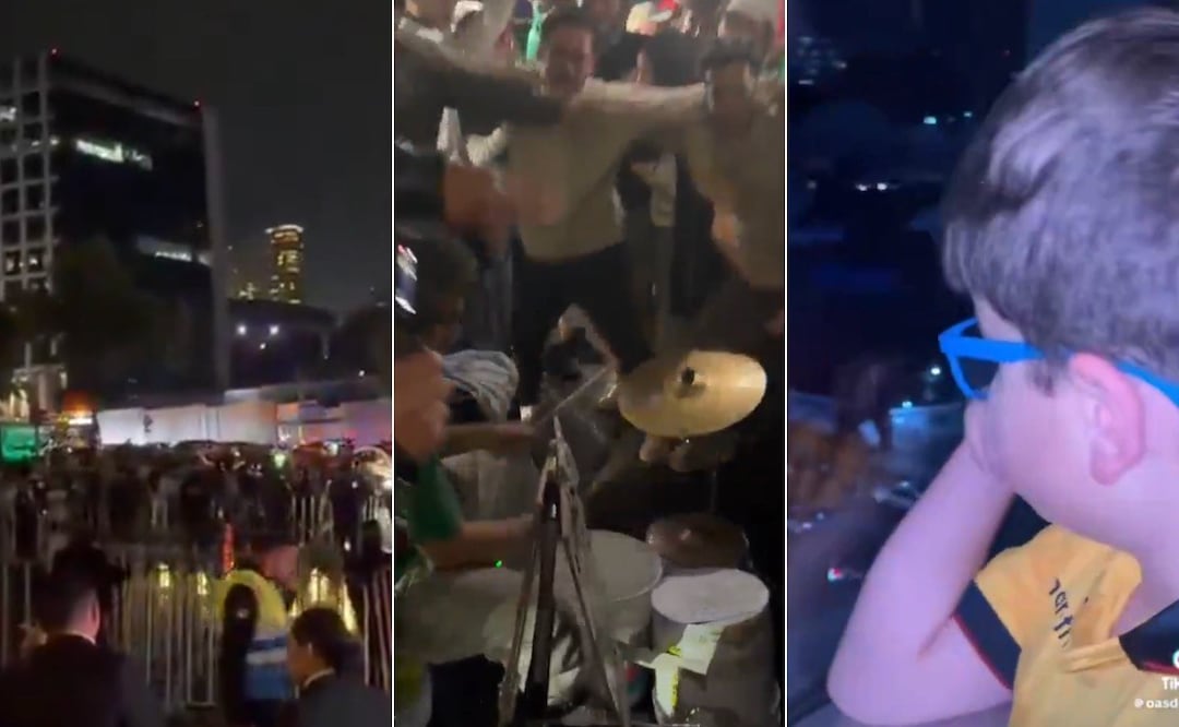 Aficionados mexicanos realizaron una ruidosa serenata frente al hotel de concentración de la Selección de Ecuador | Foto: Captura de video