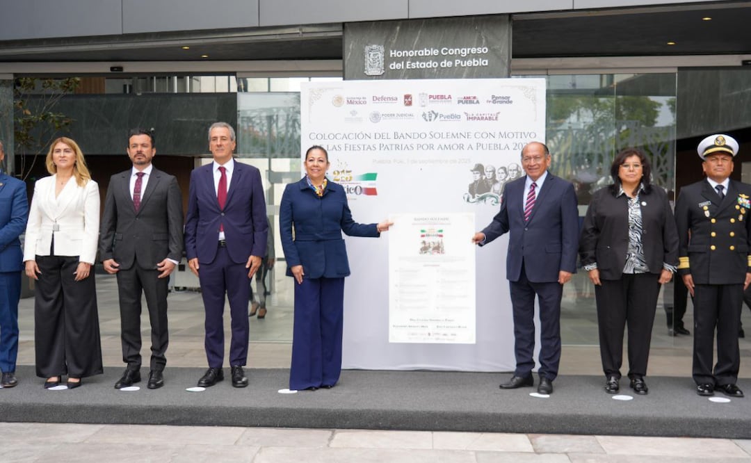 Colocan en el Congreso del Estado Bando Solemne con motivo de las Fiestas Patrias 2025 | Foto: Congreso del Estado.