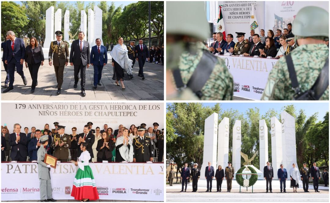 Armenta encabeza ceremonia por el 179 Aniversario de la Gesta Heroica de los Niños Héroes de Chapultepec | Foto: Gobierno de Puebla.