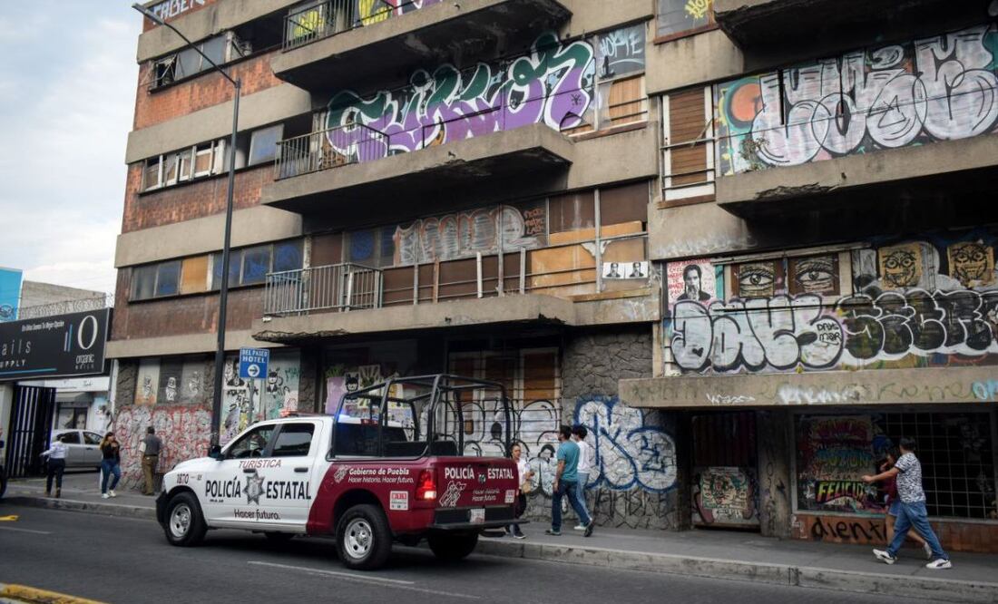 El edificio de la 7 Poniente y la 11 Sur luce así en la actualidad | Foto: Agencia Es Imagen para El Universal Puebla