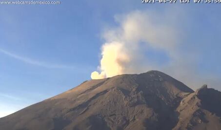 ¿Cómo amaneció hoy el volcán Popocatépetl? 27 de abril 2021