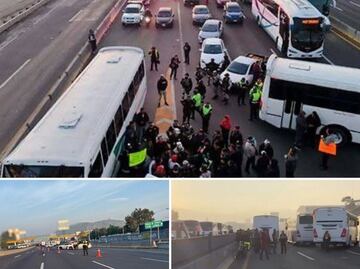 Transportistas bloquean la autopista México-Puebla por la inseguridad