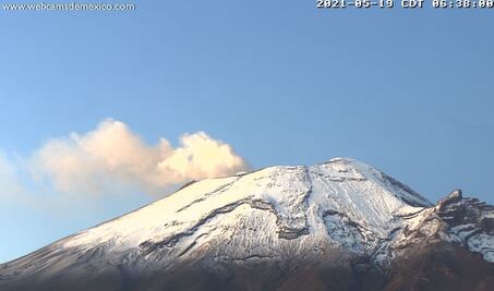 ¿Cómo amaneció hoy el volcán Popocatépetl? 19 de mayo 2021