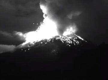 Así fue la actividad del volcán Popocatépetl al iniciar el fin de semana