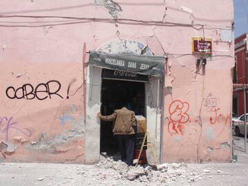 Presentan daños mayores 50 inmuebles del Centro Histórico de Puebla