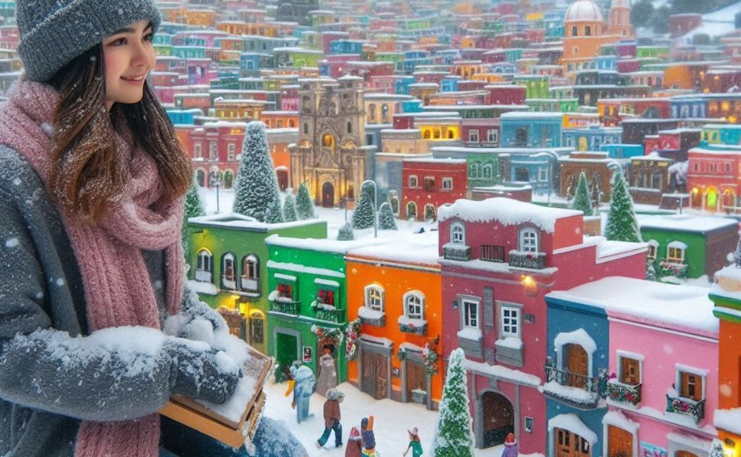 Según la IA, Puebla sería así en el Polo Norte | Foto: Bing