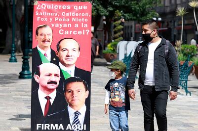 Promocionan diputados de Morena consulta contra expresidentes