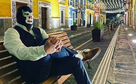 Blue Demon Jr. visita uno de los sitios más instagrameables de Puebla