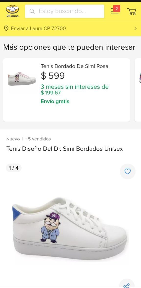 Si te encanta el Dr. Simi, puedes comprar sus tenis | Foto: Mercado Libre