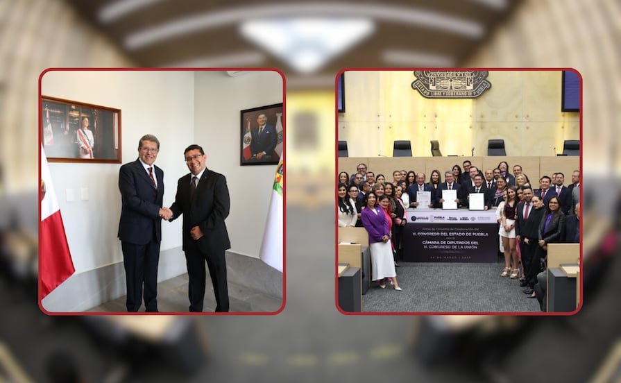 Por primera vez, Congreso de Puebla y Cámara de Diputados firman convenio de colaboración