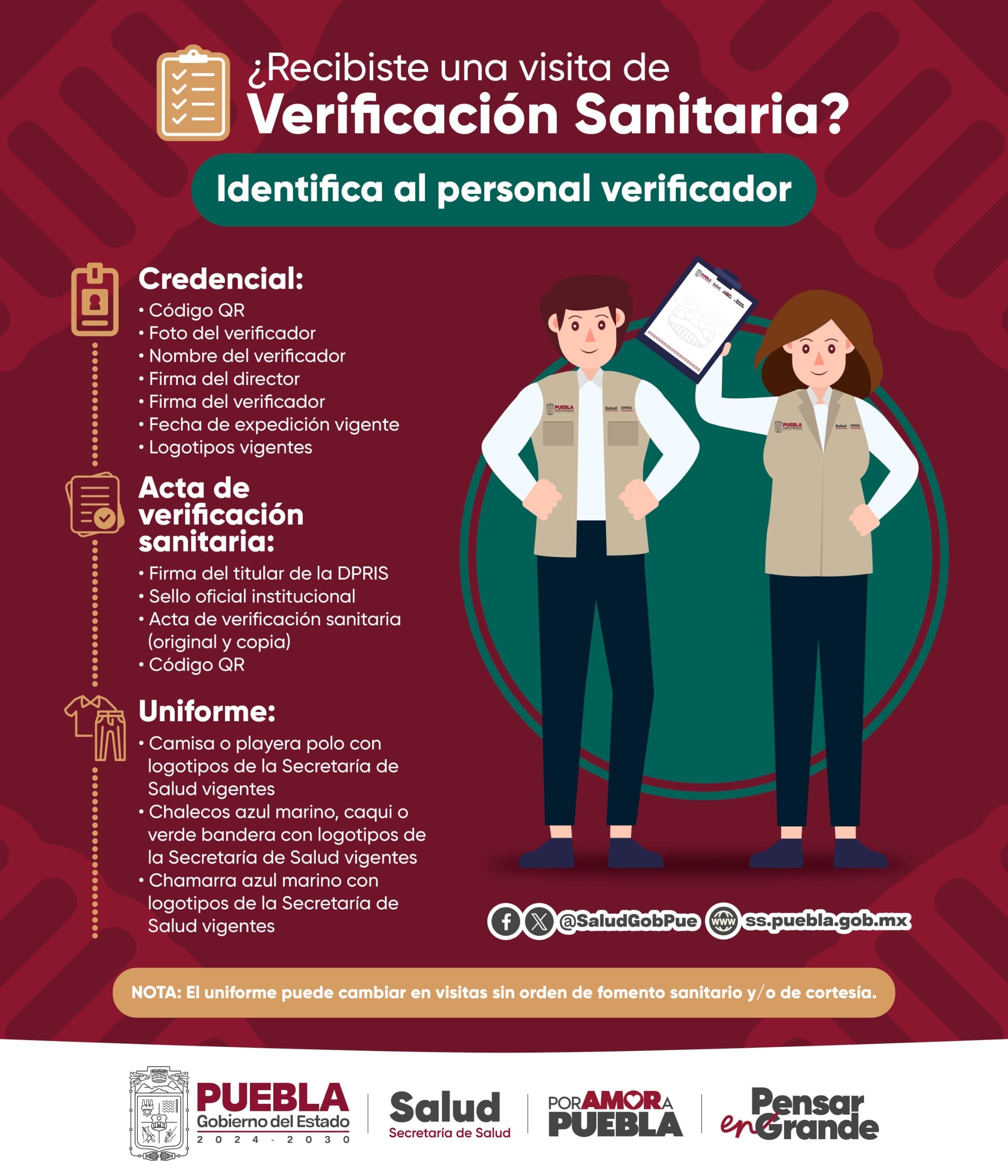 Se invita a la población a reportar cualquier anomalía durante el proceso de verificación | Foto: Gobierno del Estado.