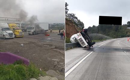 Manifestantes bloquean la autopista México-Puebla en ambos sentidos
