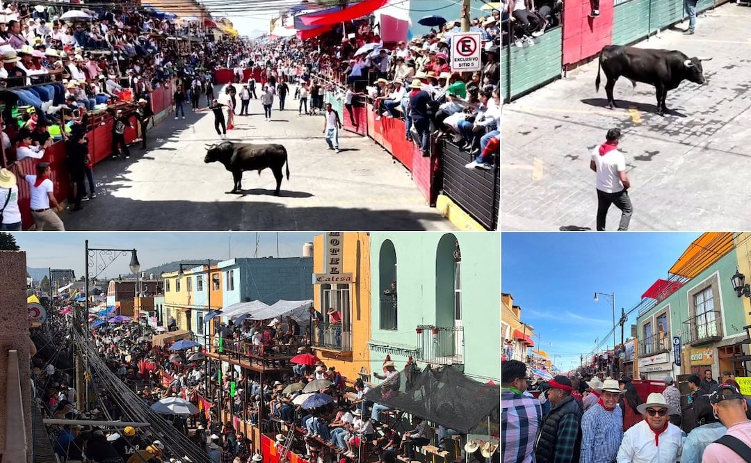 La Huamantlada 2026 dejó un saldo preliminar de un muerto y nueve personas heridas durante el encierro | Foto: EsImagen/RRSS