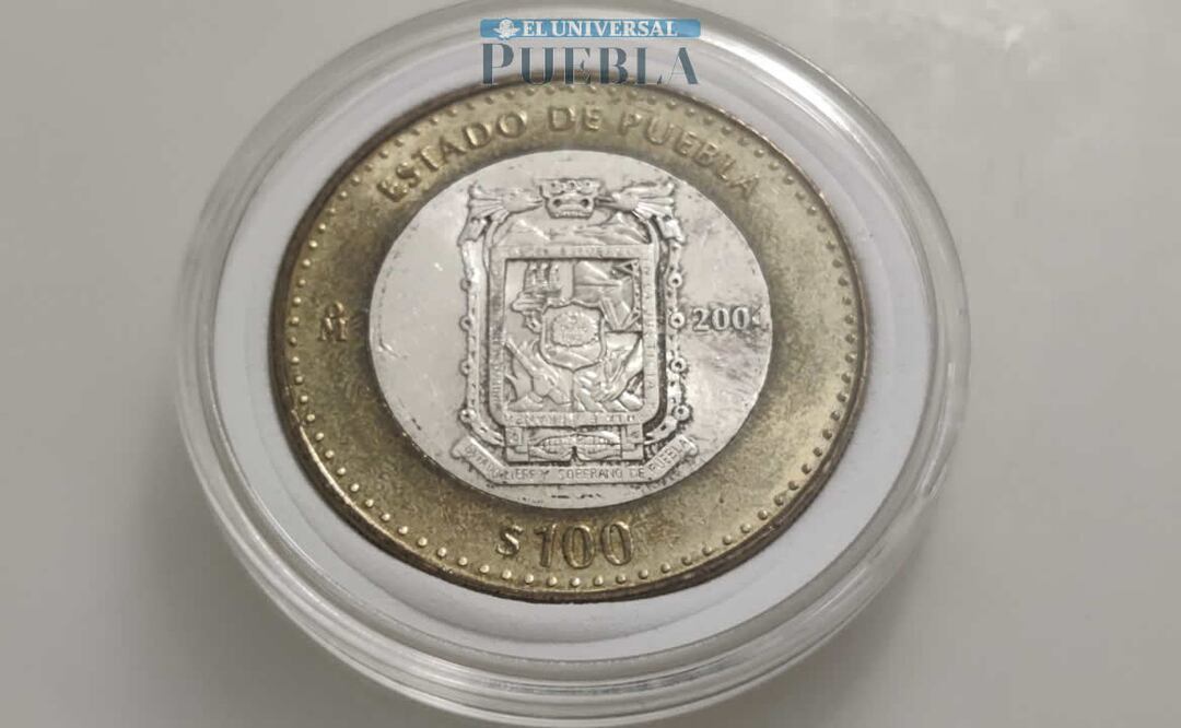 Moneda del Estado de Puebla acuñada en 204. Foto: Demian Magallán