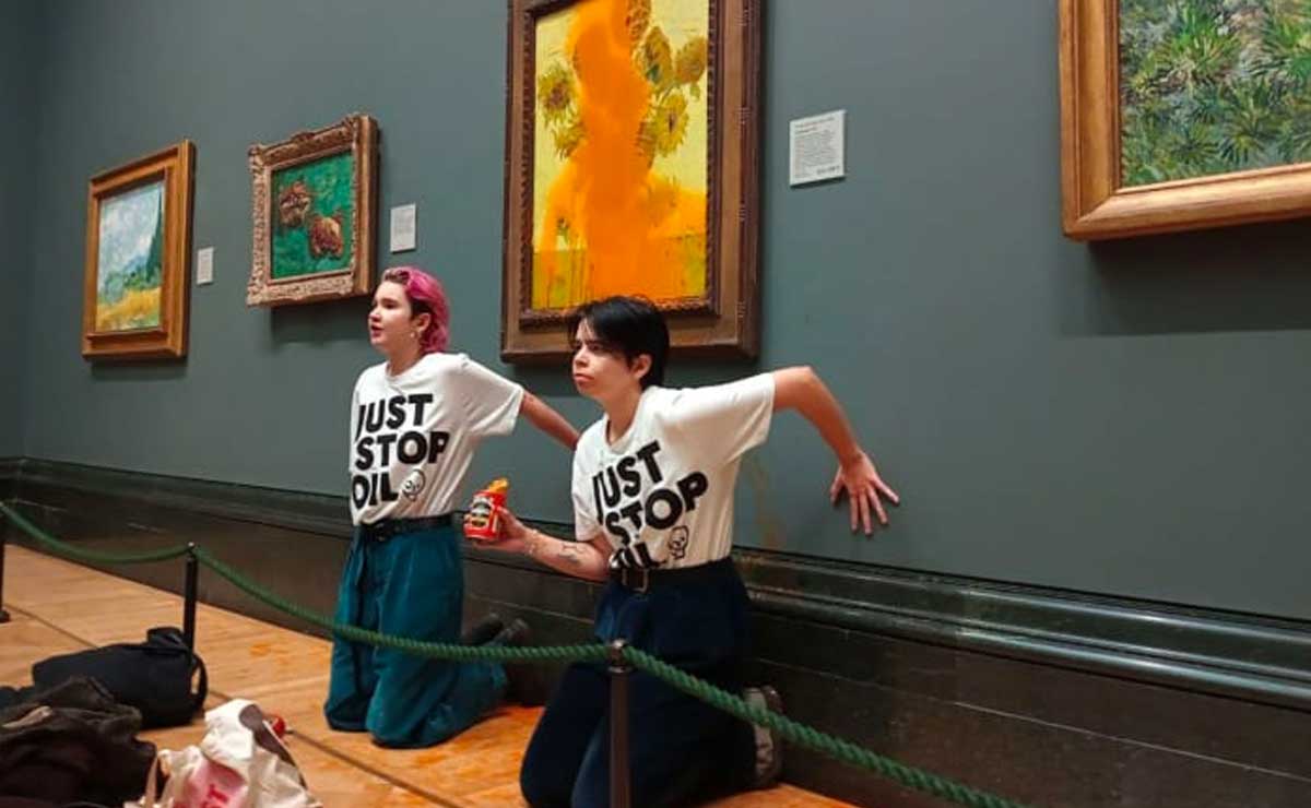Escándalo en el arte: cuadro de Van Gogh es vandalizado por ecologistas
