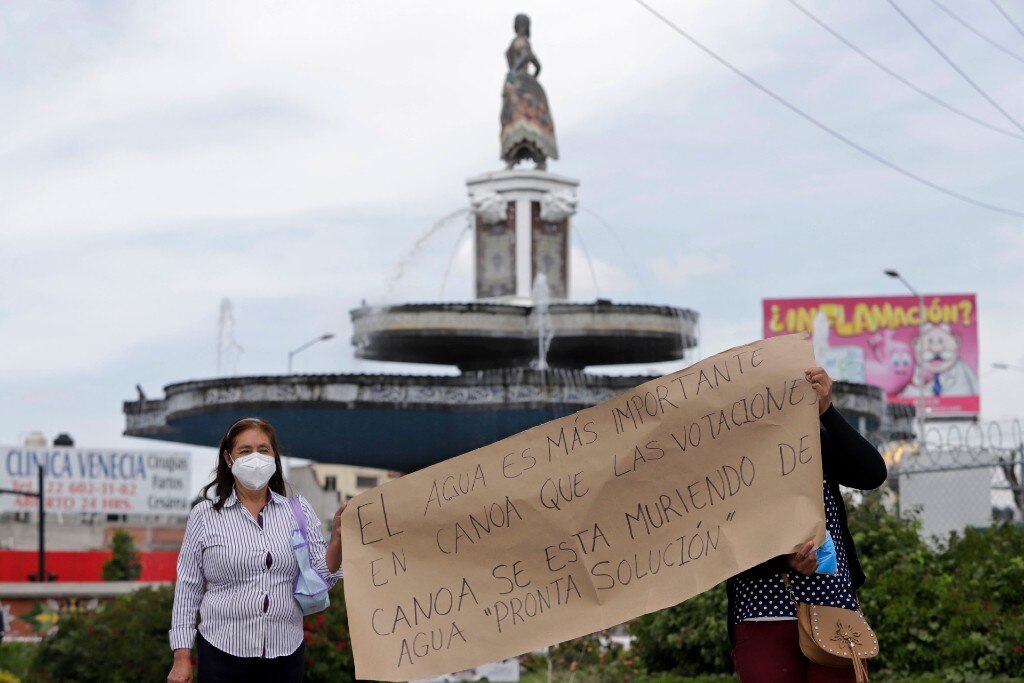 PROTESTAN POR FALTA DE AGUA
